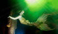 Mermaid Daniela Rodler in artificial lake 