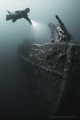 SS Rosalie Moller, North Red sea. Ship's bow.
