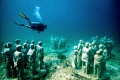 The underwater museum of art in Cancun, better known as MUSA, is one of the most outstanding attractions in the city and both visitors to Cancun and the Riviera Maya (nearby cities to Cancun) visit this place every day, where you can meet doing snork