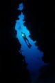 Big coral canyons in Gardens of the queen.