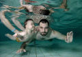 Our first family dive (with me taking picture). It is my daughter Michaela. 