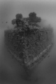 One of the many wrecks in Moreton Bay, Queensland. Green water and not so great vis made this moody shot.