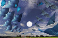mantas and eaglerays flying in bavaria