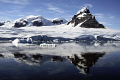 An Antarctic view before a dive under the ice. One of the things that is amazing about the Antarctic is that there is no  distance 'haze' effect through lack of dust. This mountain is over 1,000 m high and the ice cliffs hundreds of m high.