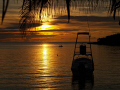 Sunset on the westend Island of Roatan, at a little bar called The Sundowner.