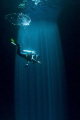 At noon each day when the sun is shining the most beautiful rays of light filter into this cave in Cape Verde.