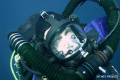 Rebreather diver on Deco