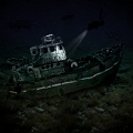 ... the picture of an old fishing boat that has never existed ...