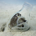 Octopus in a bottle!  Taken between the artificial reefs on Mabul Island near Sipadan.  Canon S90 in a FIX housing, INON strobe