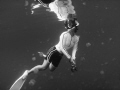 Snorkeler enjoying the amazing view of Jellyfish Lake, Palau.  Photo taken with Olympus 5060, Ikelite housing, DS-50 and DS-125 strobes.