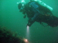 Diver on the Karlsruhe, Scapa Flow