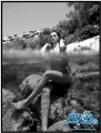 Girl over/under Sony Compact camera Sony housing with extra fish eyes lens