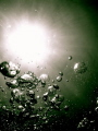 The Uprising.  This photo was taken while snorkeling.  I went down about 30 feet and had my back to the sand and released some air from my lungs and followed the bubbles up.