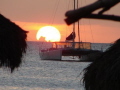 Sunset and the Catamaran