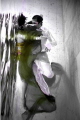 picture created in a swimming pool with a couple in love